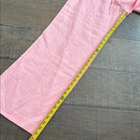 NWT Mango Soft Pink Linen Trousers SIZE M - Picture 10 of 11